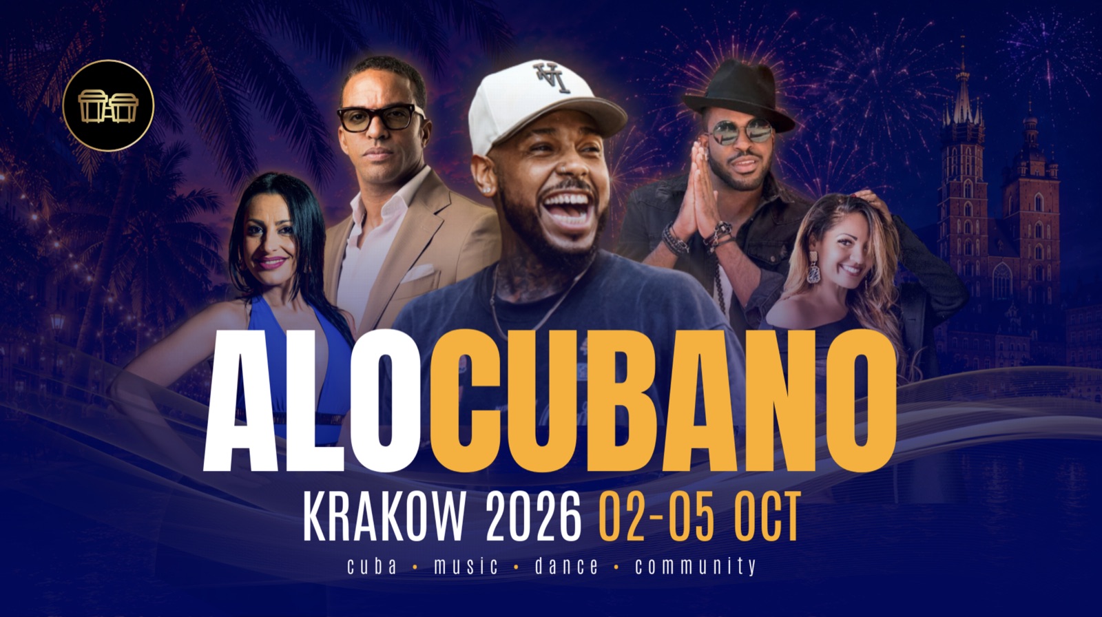 Official poster for AloCubano - Pure Cuban Dance Festival 2026, Krakow, Poland