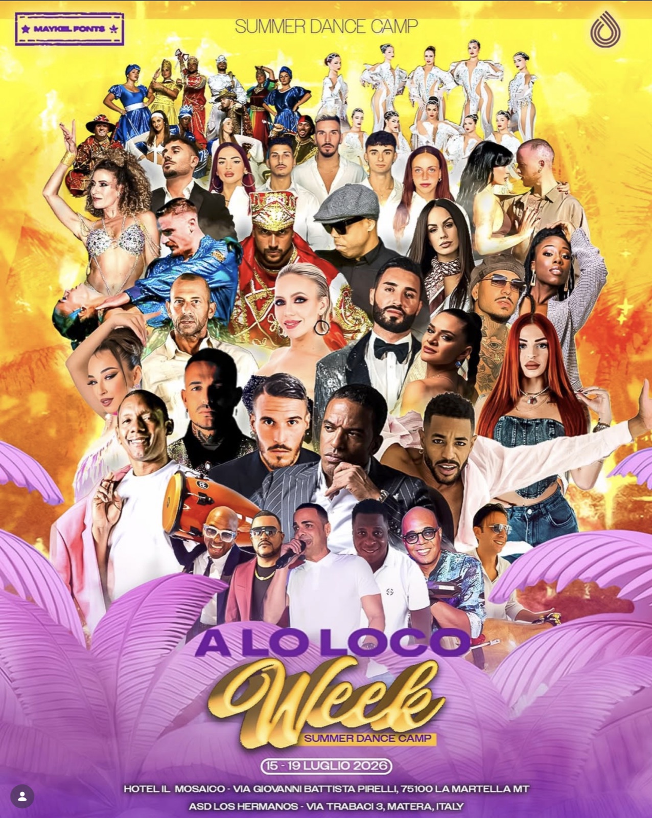 Official poster for A Lo Loco Week 2026, Matera, Italy