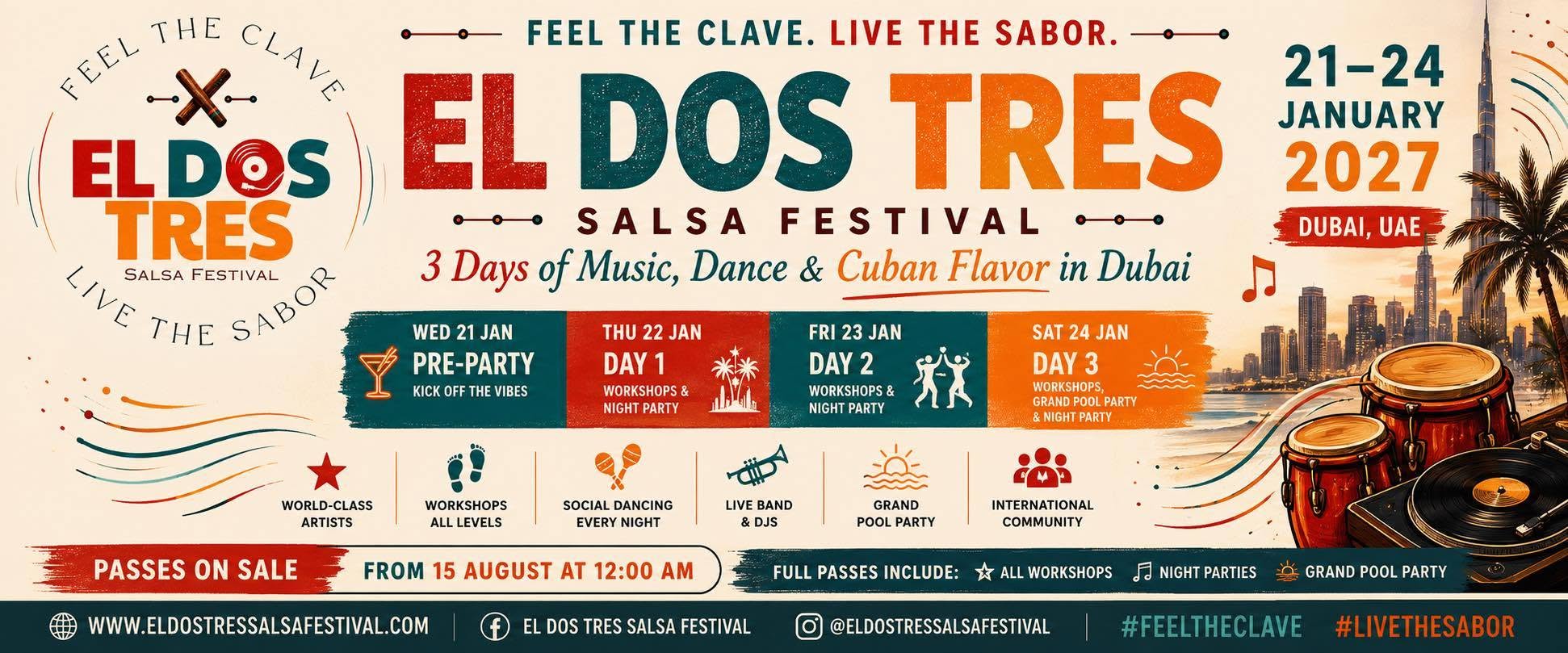 Poster for El Dos Tres Salsa Festival 2027