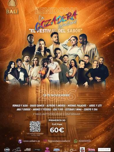 Official poster for La Gozadera Weekend 2026, Benidorm, Spain