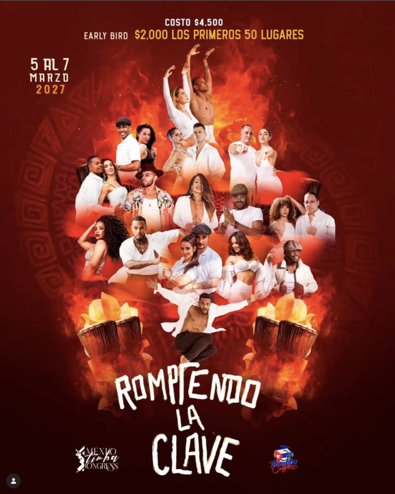 Official poster for Mexico Timba Congress 2027, Mexico City, Mexico