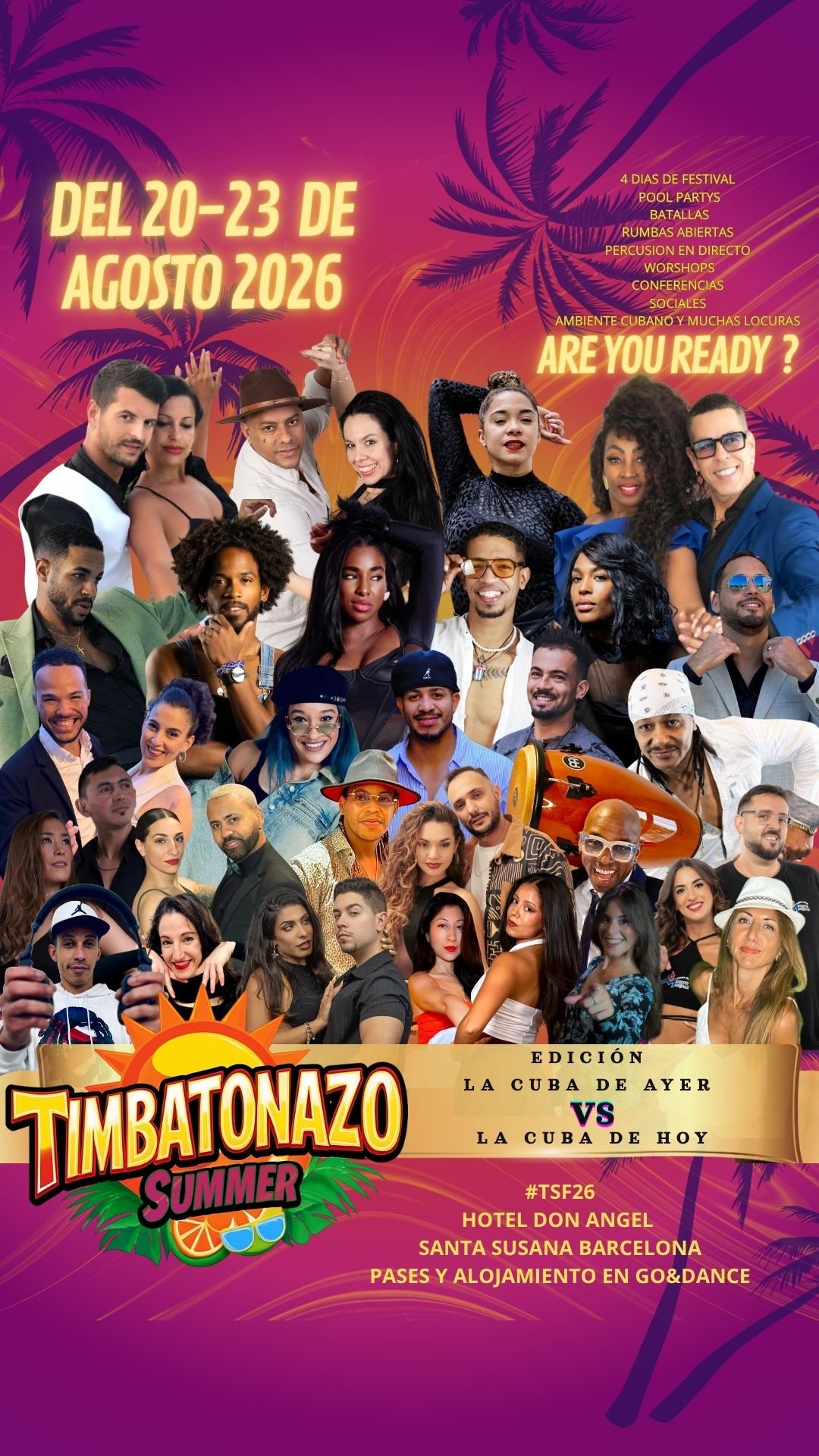Official poster for Timbatonazo Summer Festival 2026, Santa Susanna, Spain